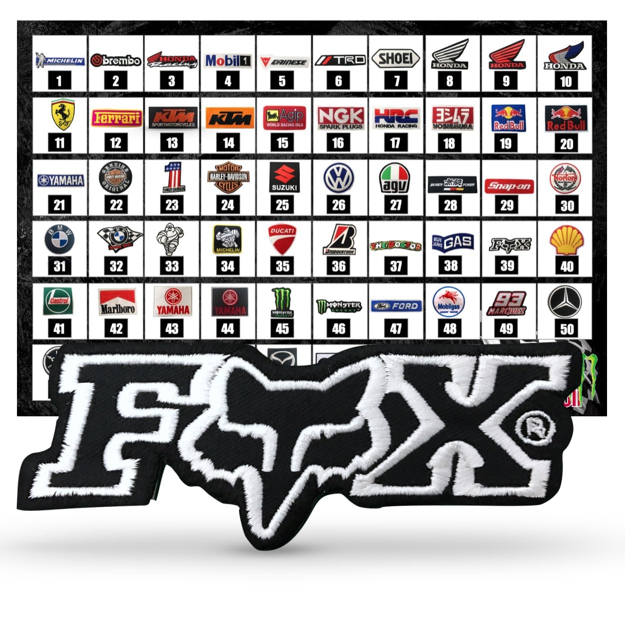 Amazon.co.jp: ノーブランド品汎用フォックスFOXモトクロスアイロン