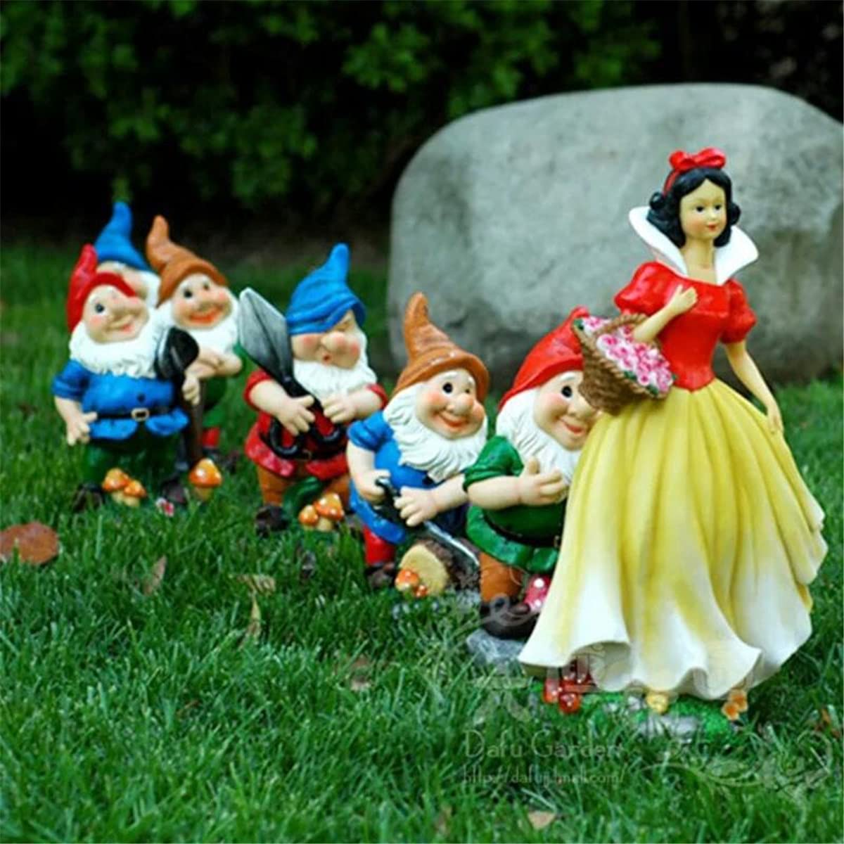 Amazon.co.jp: ZGPTX ヨーロッパ 樹脂 白雪姫 7人の小人 像