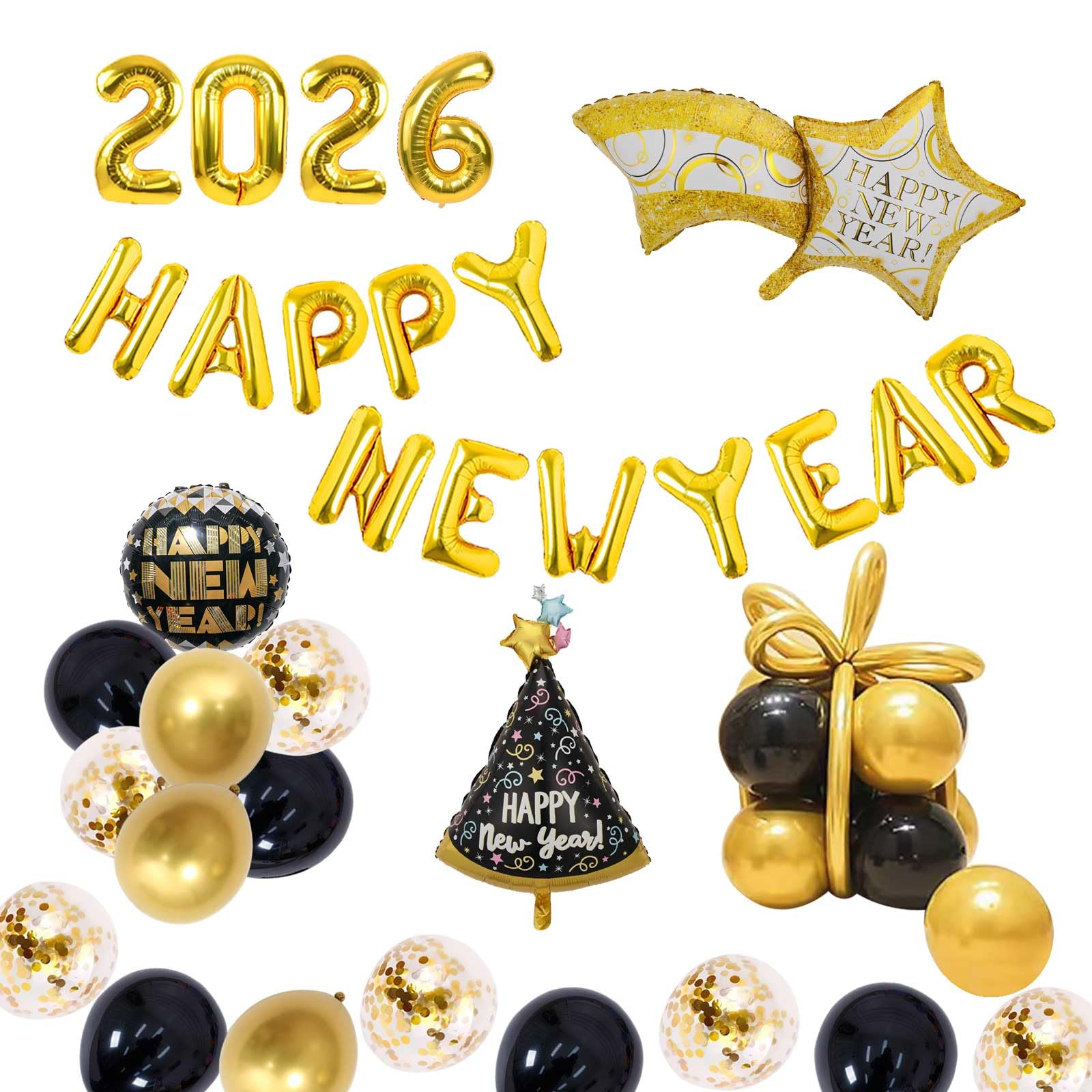 Amazon | 2026 HAPPY NEW YEAR バルーン 飾り付け セット 2026 数字