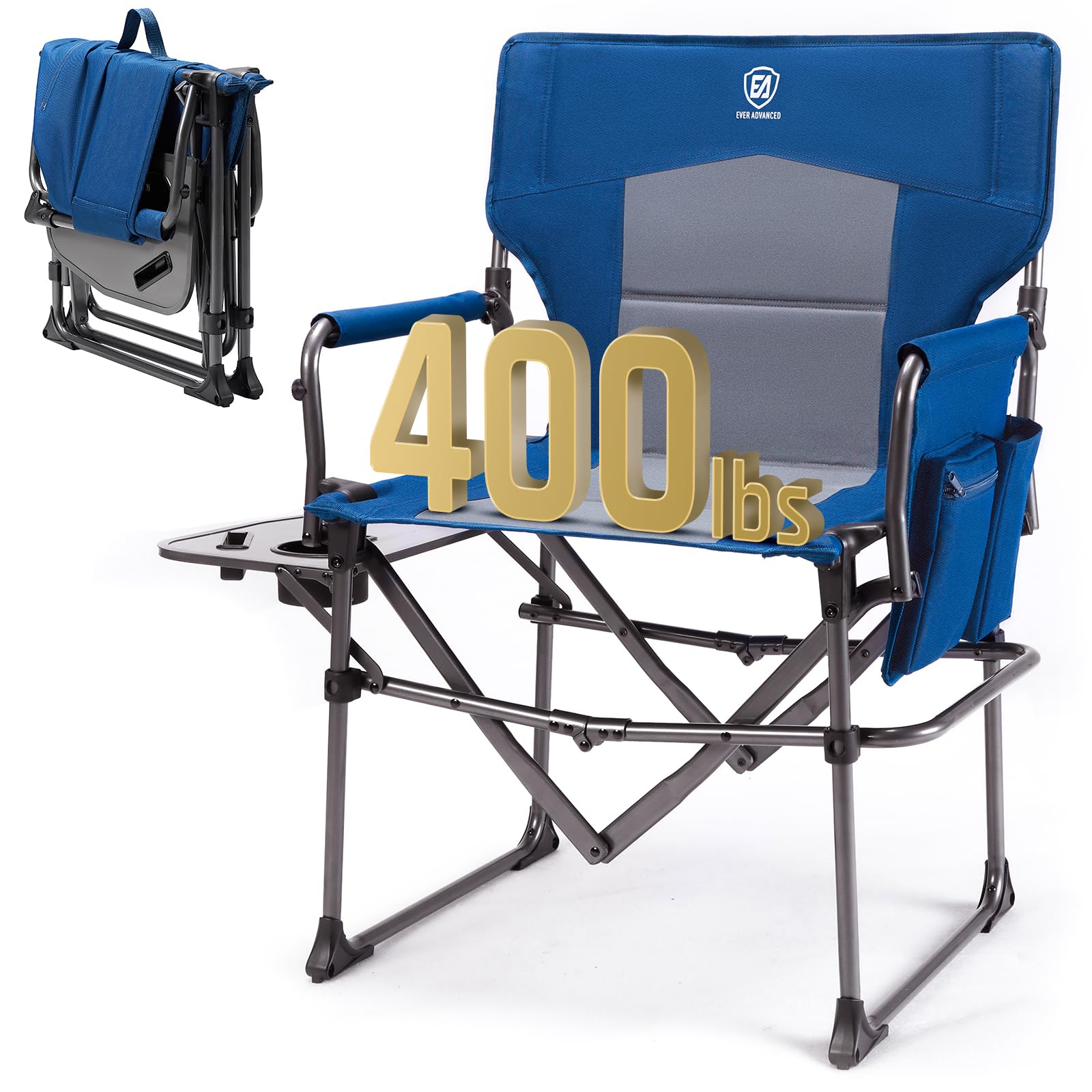 Amazon.com: EVER ADVANCED Camping Directors' Chair with Side Table