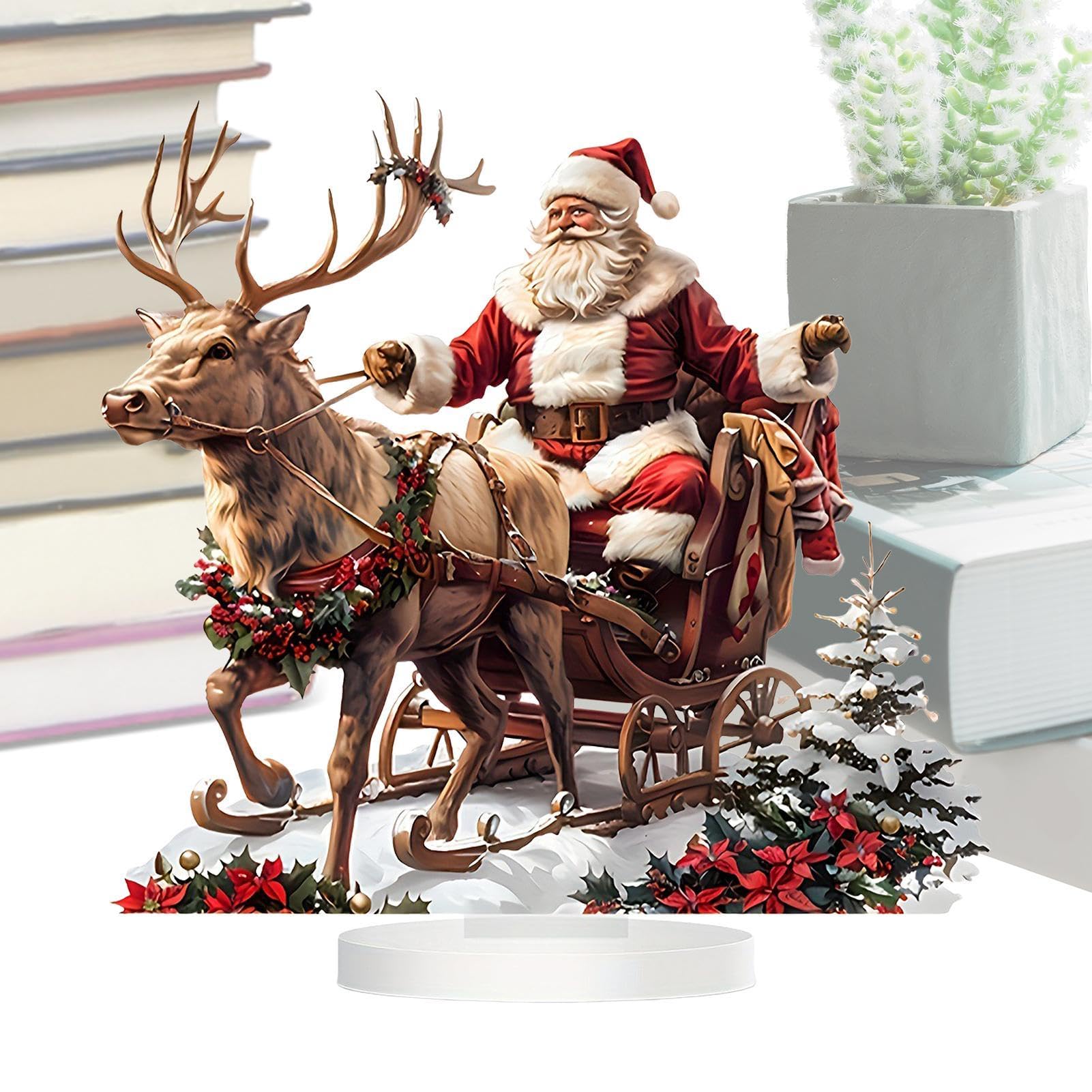 Amazon.co.jp: サンタクロースのそりアクリルデコレーション
