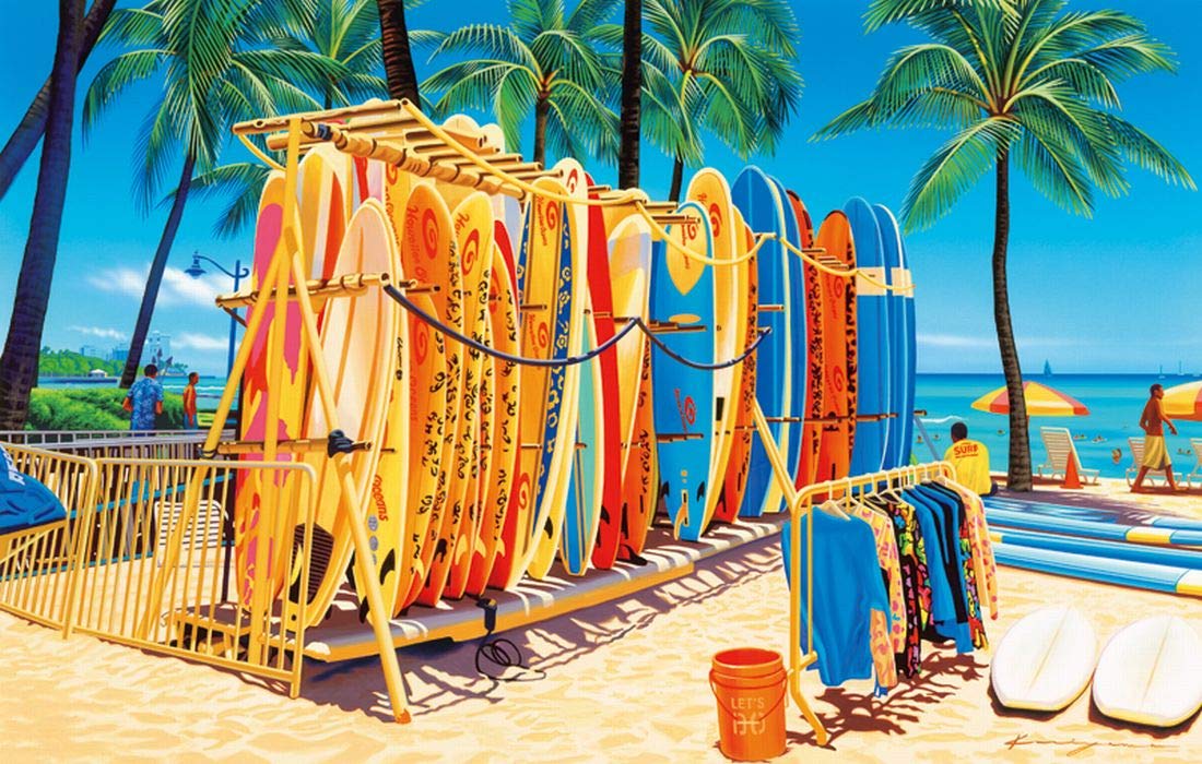 Amazon.co.jp: ハワイアン雑貨 インテリア キャンバス イラスト パネル