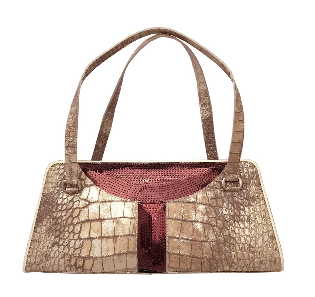 美品‼️希少人気！ブルガリ キャディーバッグ クロコ型押し ブラウン