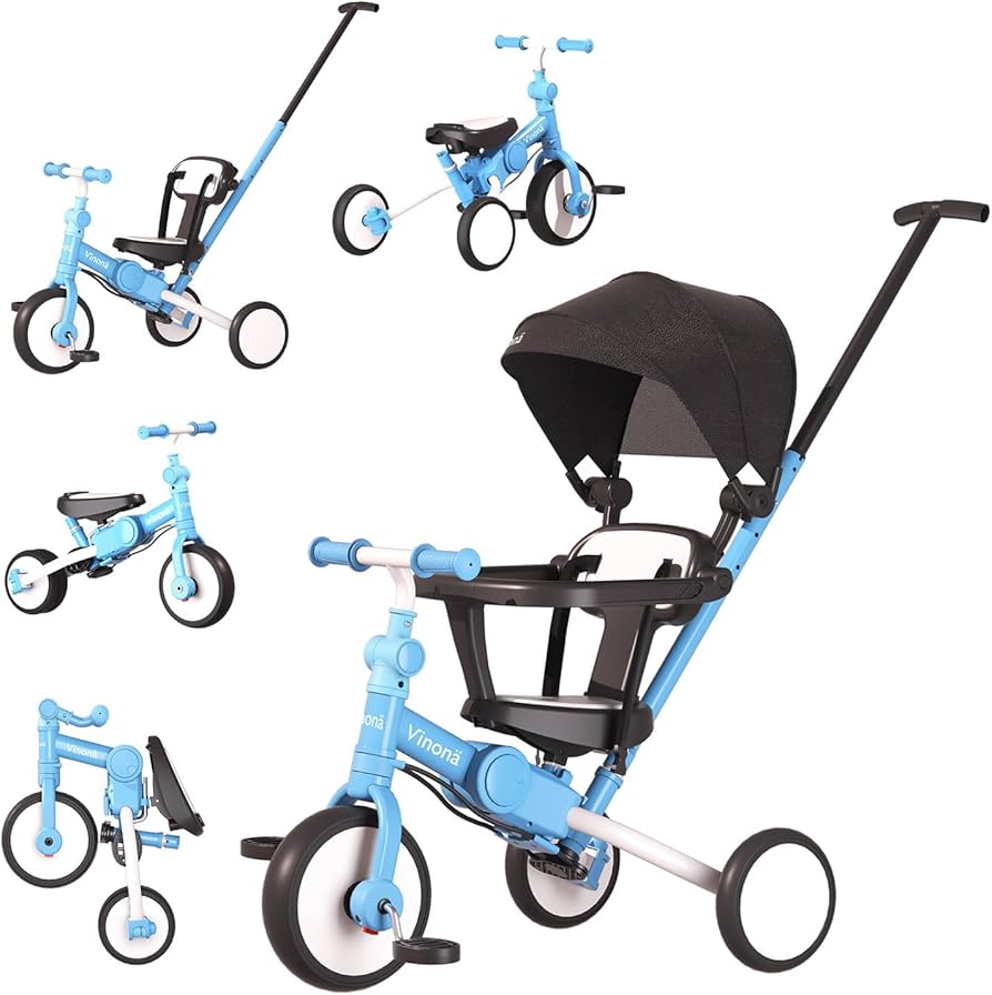 Amazon.co.jp: Vinona 子供用三輪車 6in1 三輪車 折りたたみ 手押し棒