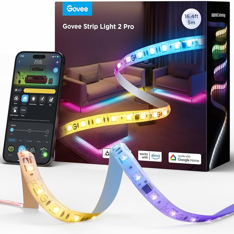 Amazon.com: Govee RGBWWIC Strip Light 2 Pro with Matter, 16.4ft