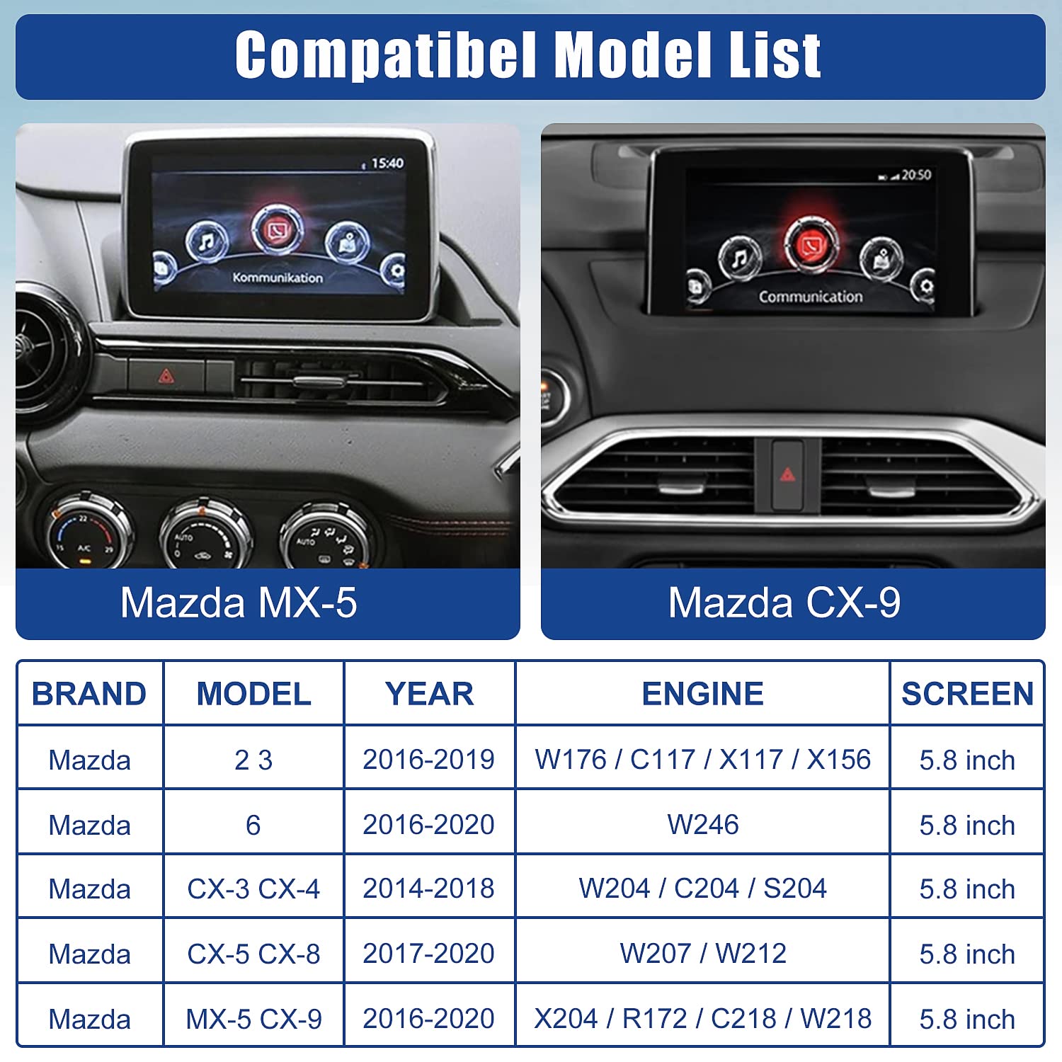 Amazon.com: Mazda Carplay and Android Auto Retrofit Kit, TK78-66