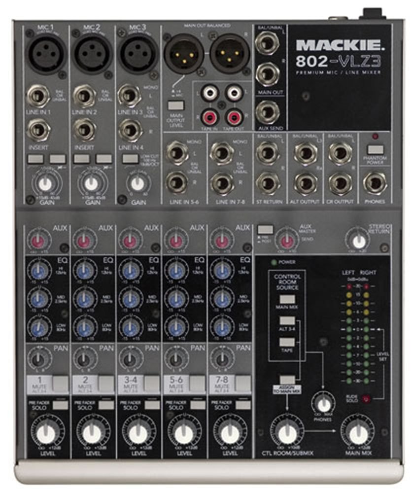 Amazon.com: Mackie 802-VLZ3 8-Ch. Compact Recording/SR Mixer