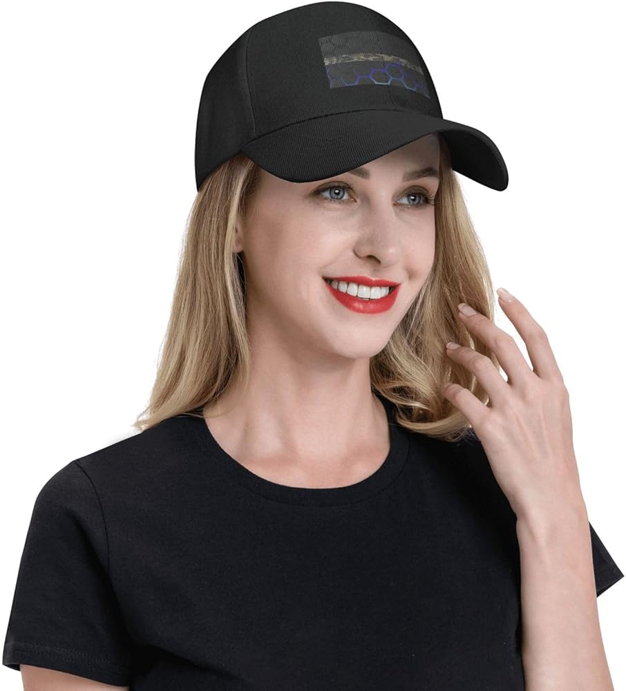 Honeycomb Style Thin Camo Line Flag Baseball Cap for Men Women