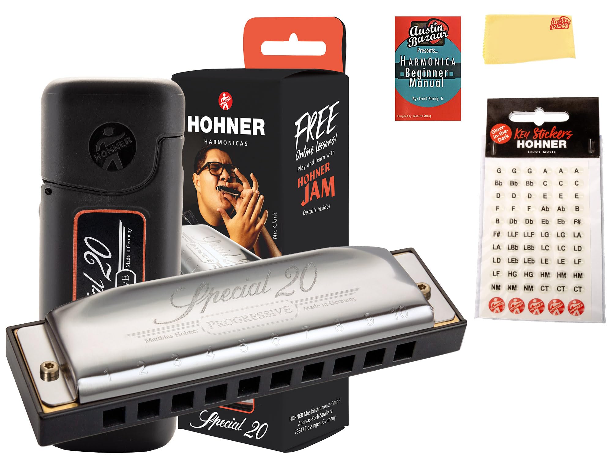 Amazon.com: Hohner Special 20 Harmonica - Key of C Bundle with Key