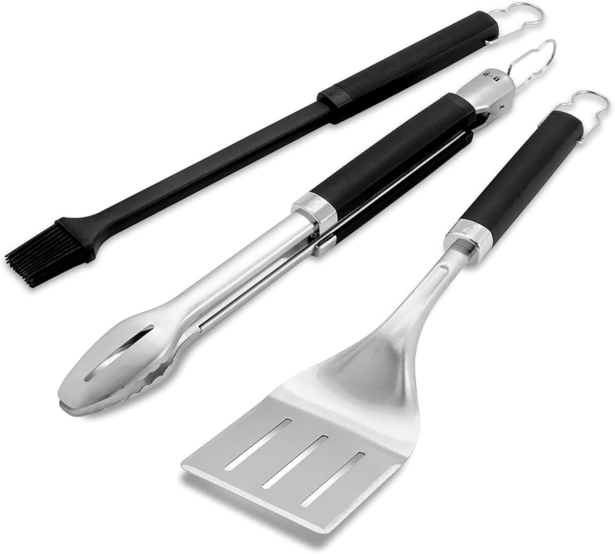 Amazon.com : Weber Precision 3‑Piece Grilling Tool Set – Stainless