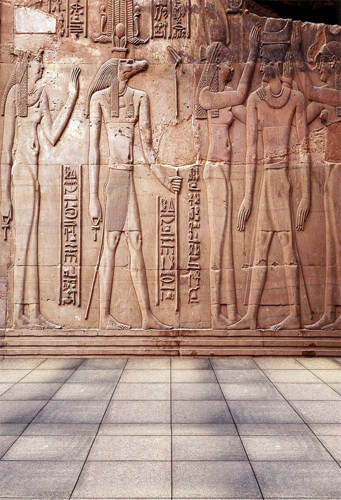 Amazon | leyiyi 4 x 6ft写真背景エジプト壁画TempleストーンCarving