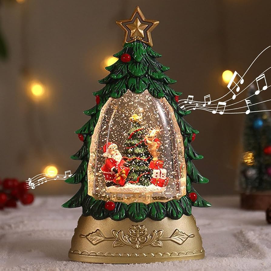 Amazon.co.jp: スノードーム クリスマスオルゴール クリスマスツリー