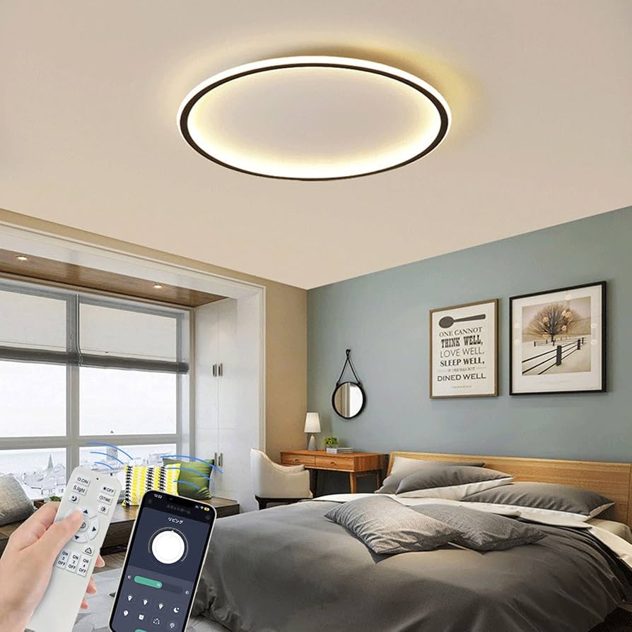 Amazon.co.jp : LED シーリングライト 6-10畳 APP遠隔制御 無段階調光