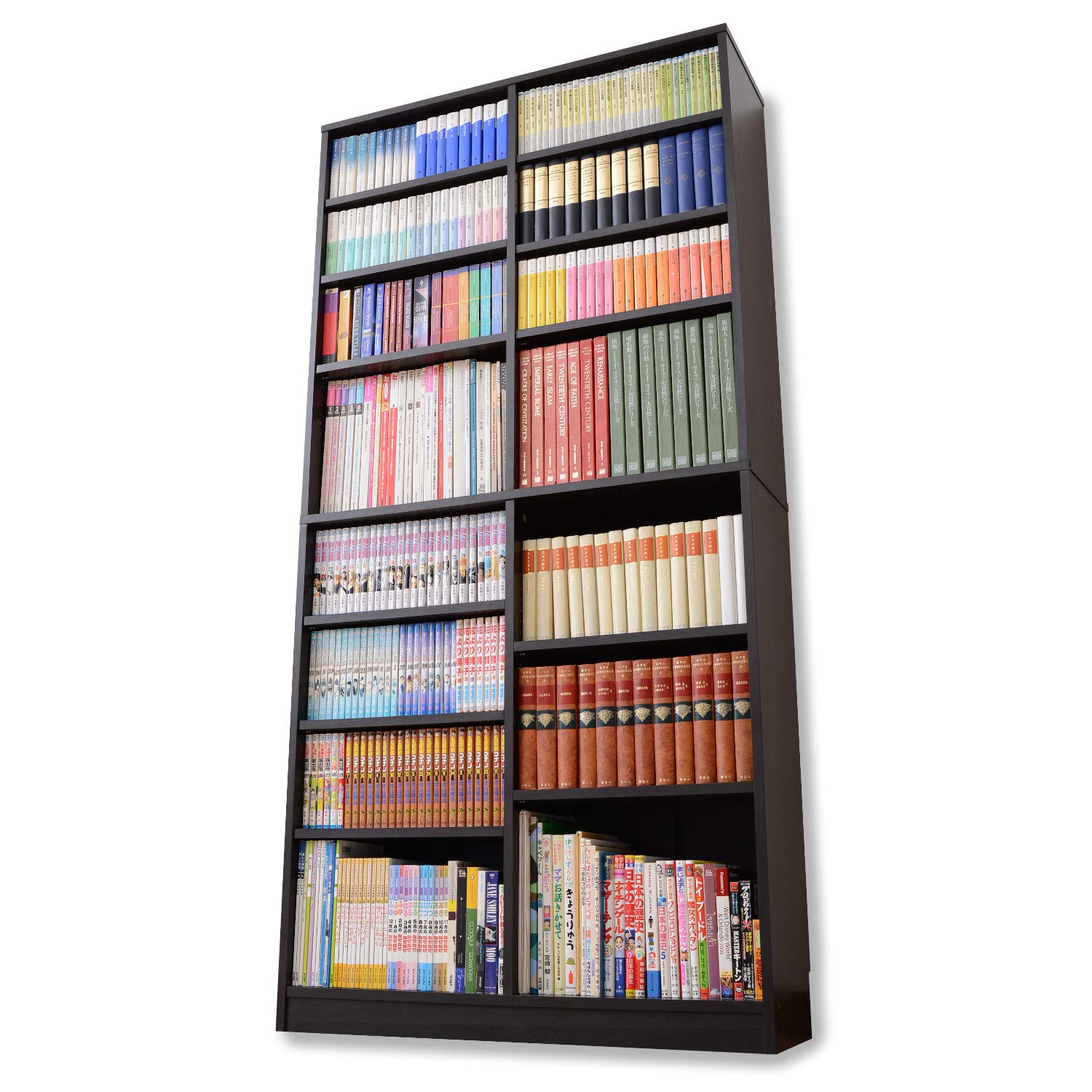 Amazon.co.jp: 山善(YAMAZEN) 本棚 幅90.5×奥行29×高さ184cm 8段 棚板