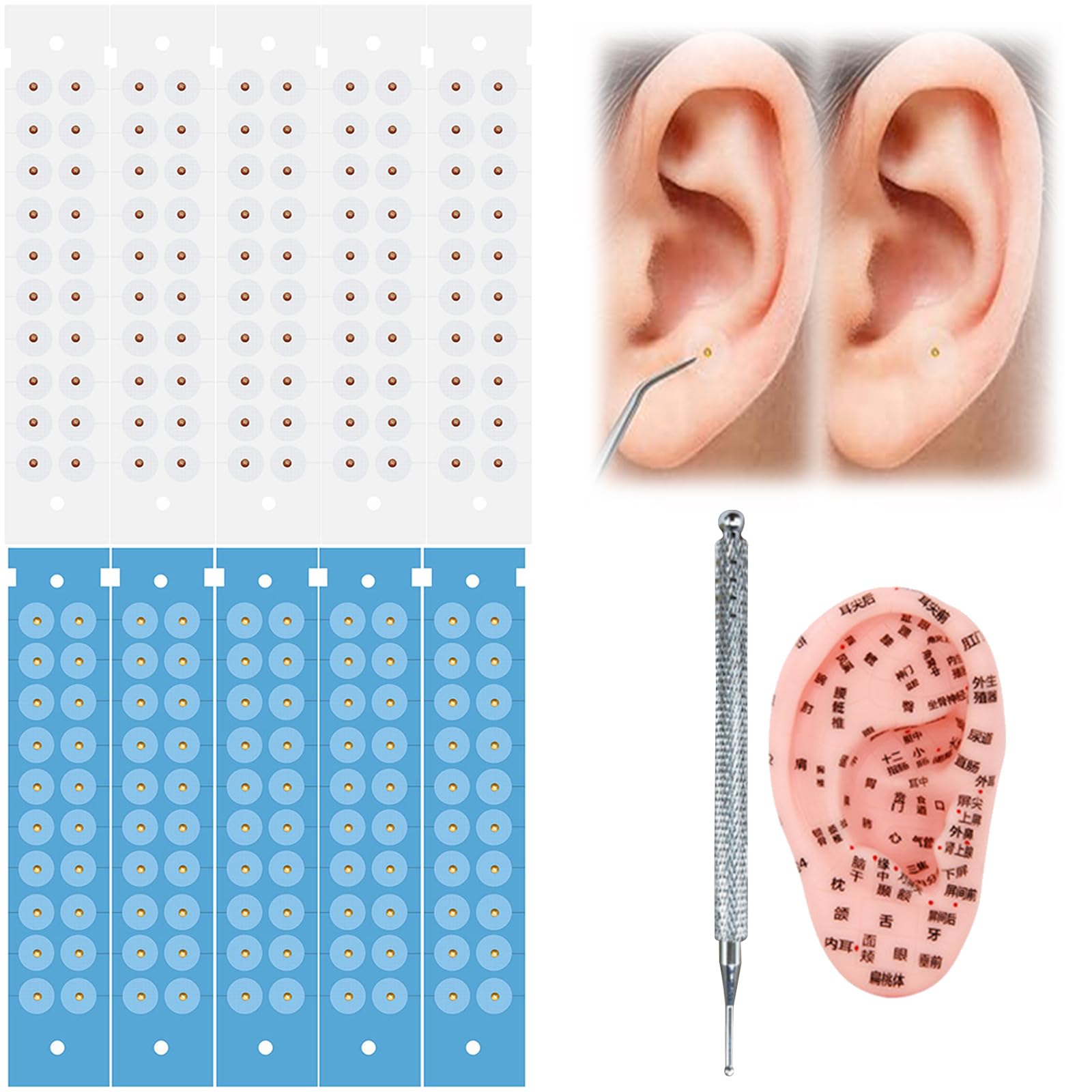 Amazon | 耳ツボシール 透明 耳つぼシール 100粒 耳ツボジュエリー