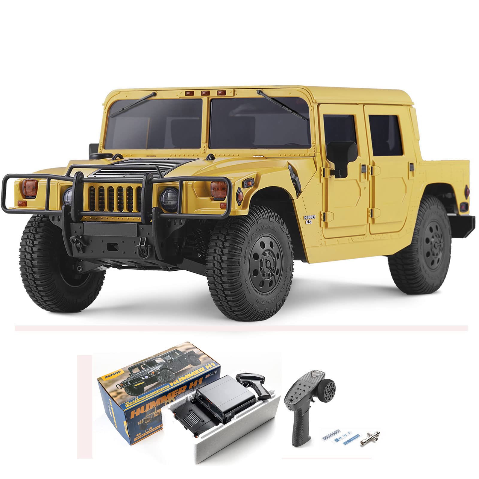 Amazon.com: EAZYRC X FMS 1/12 GM Hummer H1 Military RC Truck with