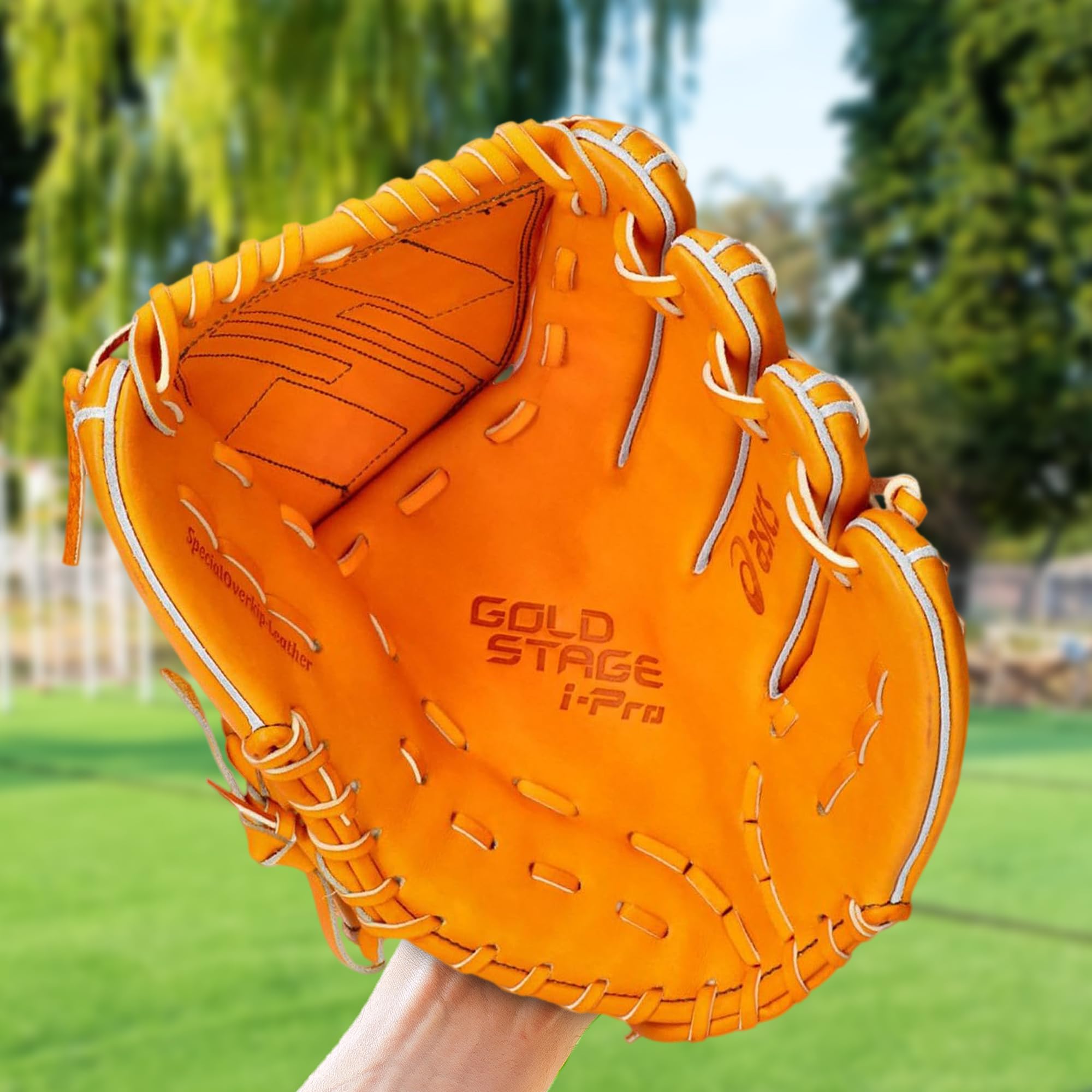 asics ゴールドステージ スピードアクセル 軟式グラブ オレンジ asics