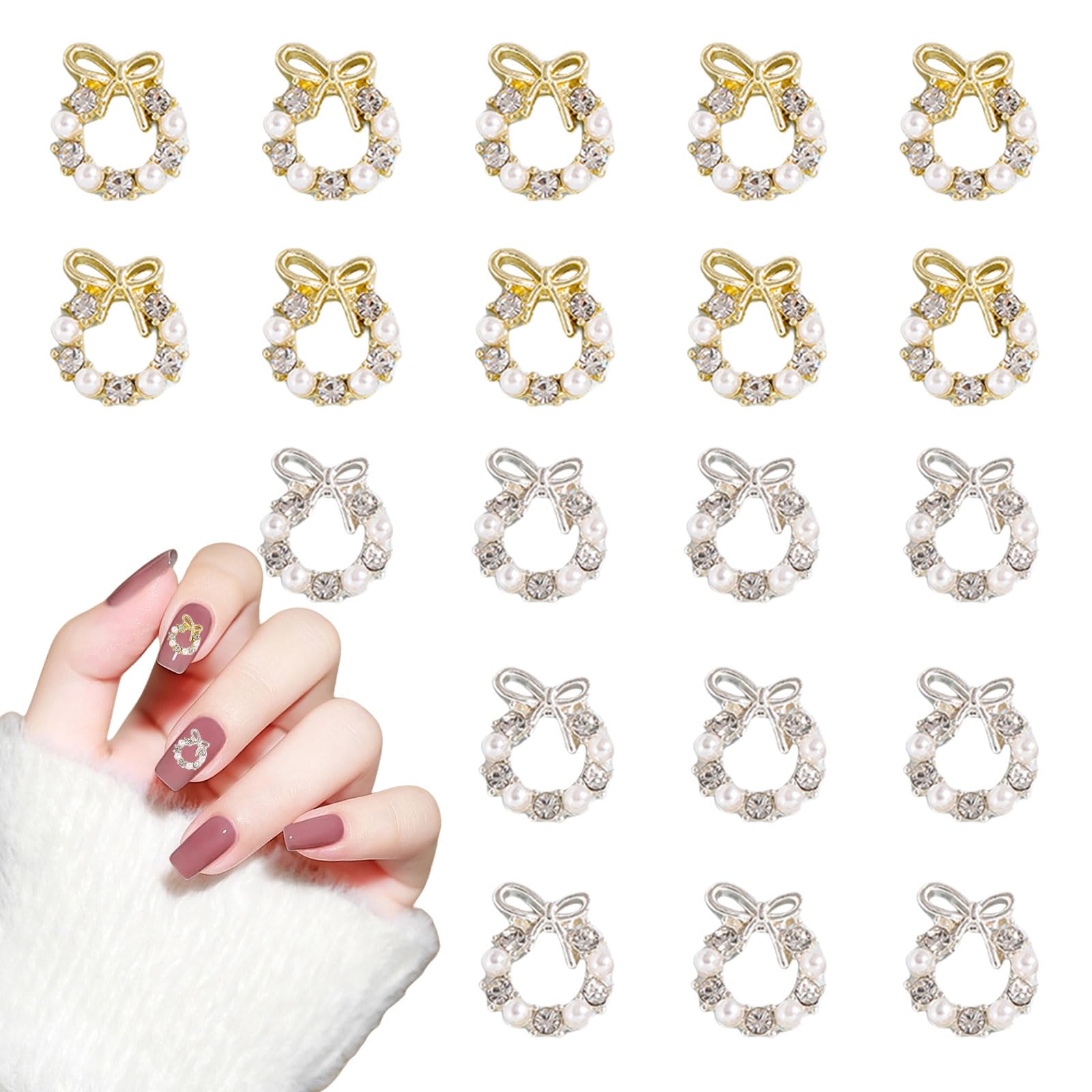 Amazon.co.jp: ネイルパーツ 20個セット クリスマス ベル 3D 立体