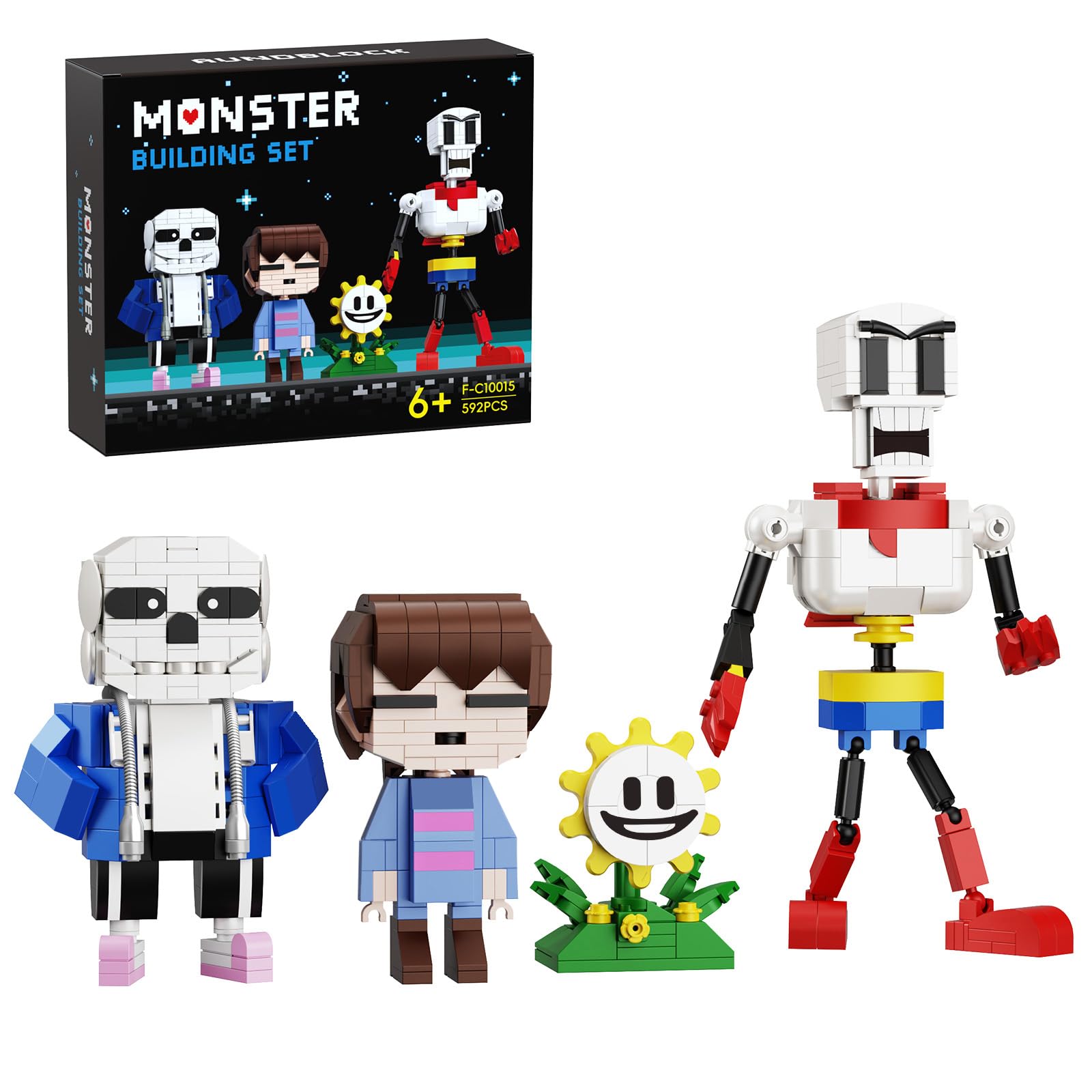 Amazon.co.jp: Undertale アクションフィギュア 組み立てセット 4 in 1
