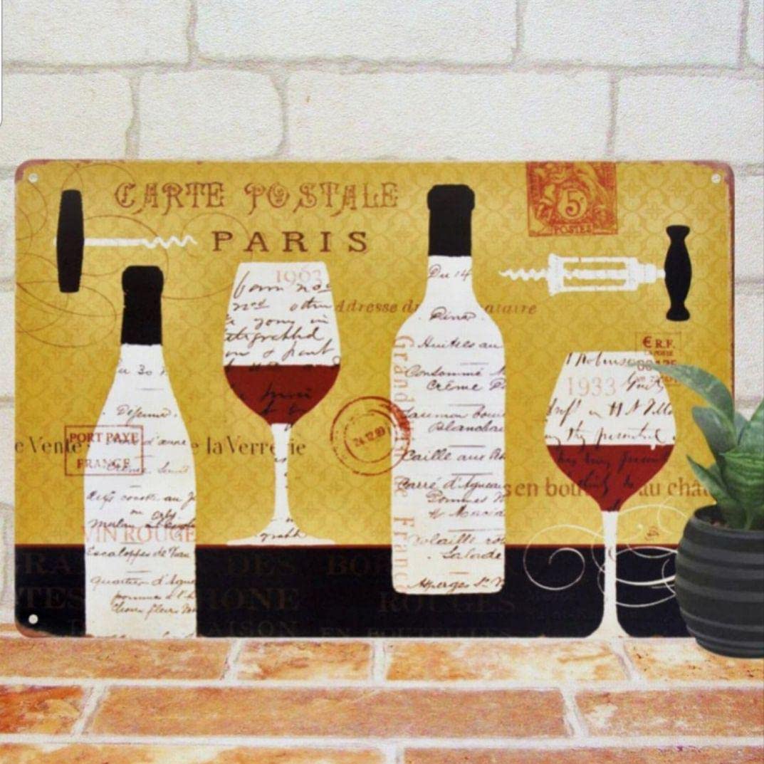 Amazon.co.jp: デザイン看板赤ワインhgポスターbarバーお酒