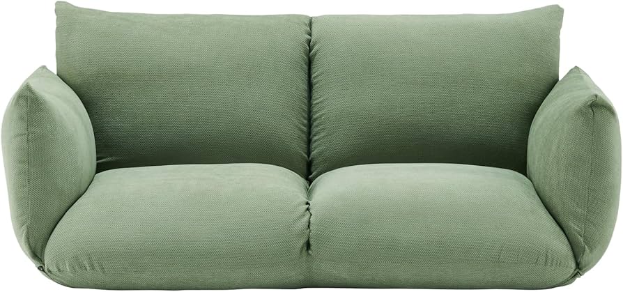 Amazon｜無印良品 リクライニングフロアソファ グリーン 幅154～218