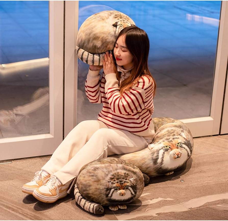 Amazon｜マヌルネコ 抱き枕 柔らかく もちもち クッション 動物