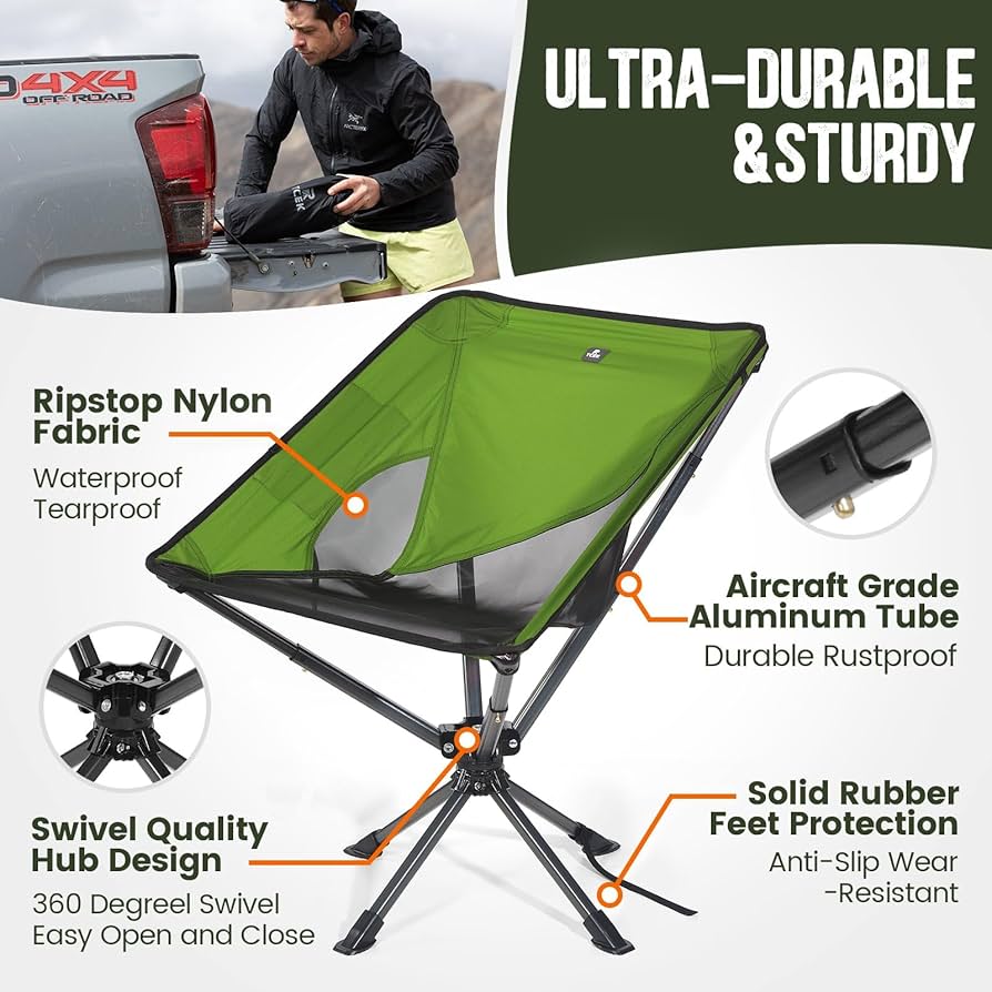 Amazon.co.jp: TCEK スイベルポータブルチェア - 小型 コンパクト