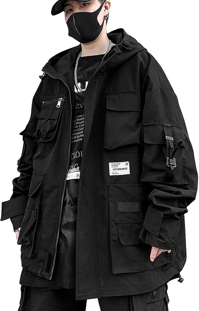 XYXIONGMAO Gothic Clothes Tactical Techwear Zipper Jacket