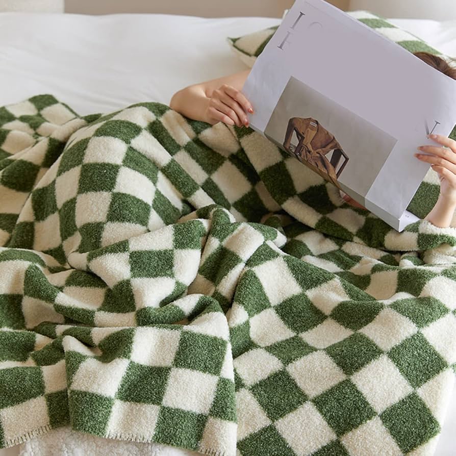 Amazon｜[OceanMap] あったか ブランケット 緑 100*150cm 冬用