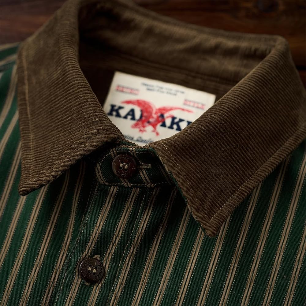 Amazon.co.jp: [karaku] シャツ 長袖 メンズ 「STAY TRUE」刺繍