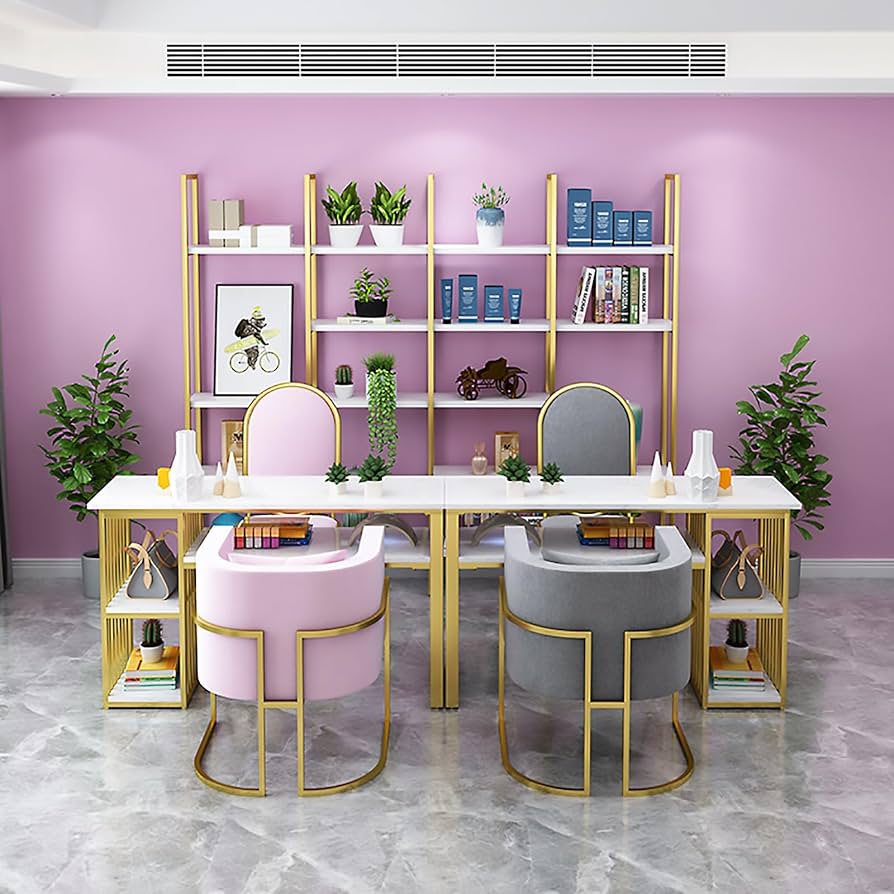 Amazon.co.jp: エレガント ネイルテーブル 椅子 デスク 平机 作業台