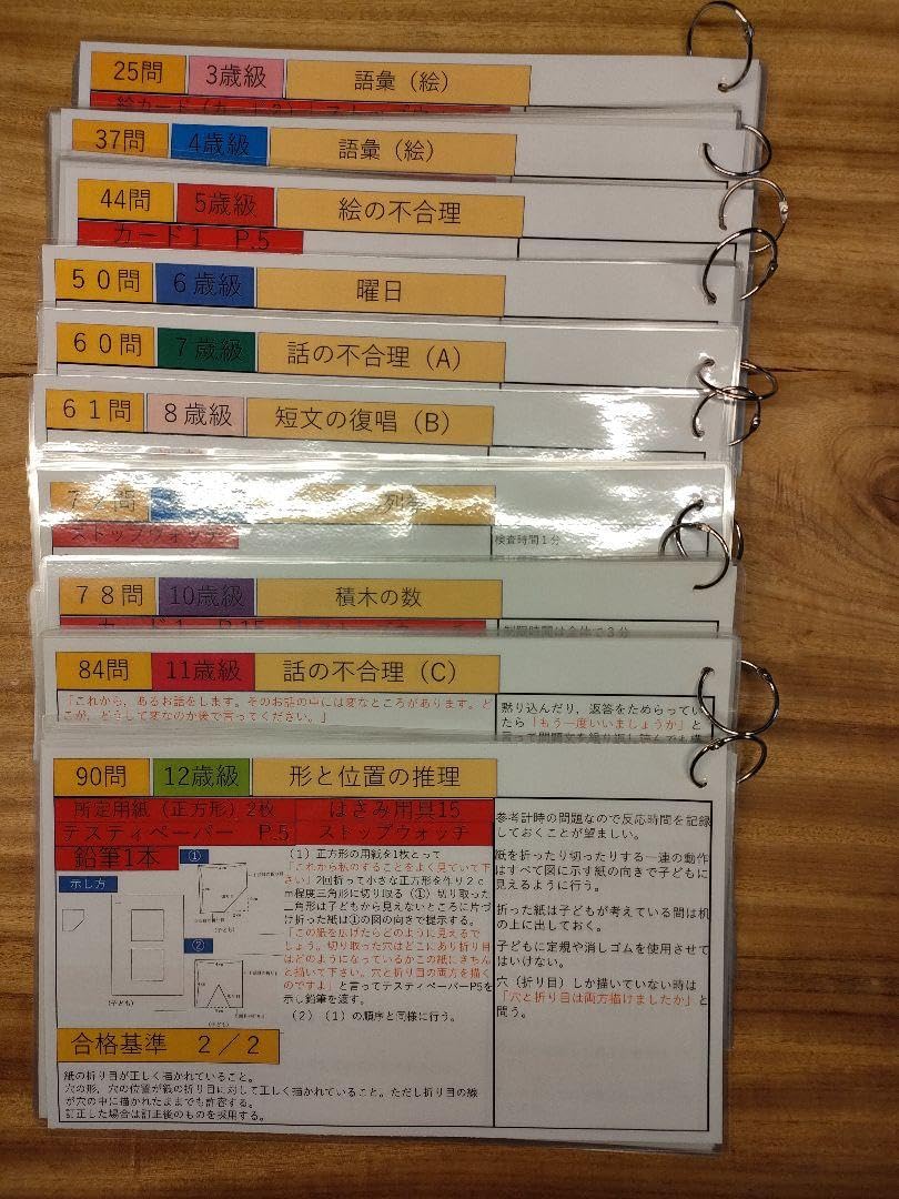 Amazon.co.jp: 田中ビネー知能検査V 検査進行シート3歳級～12歳級