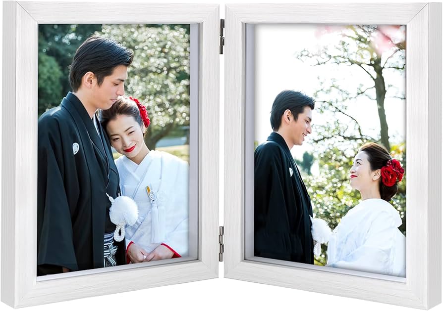 Amazon.co.jp: フォトフレーム 2面 2L 額縁 写真立て おしゃれ 写真