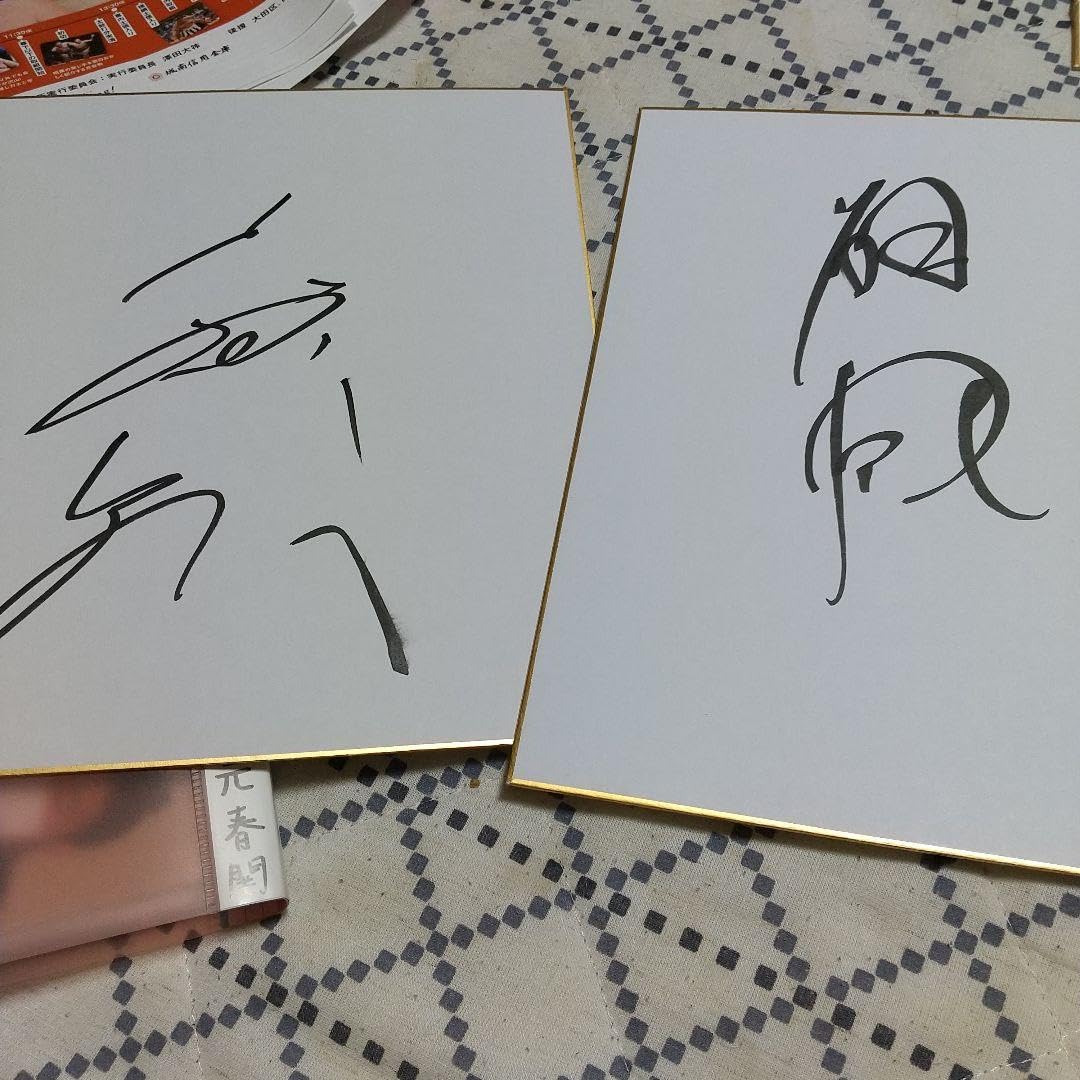 Amazon.co.jp: 大相撲大栄翔関と飛猿関自筆サイン : おもちゃ