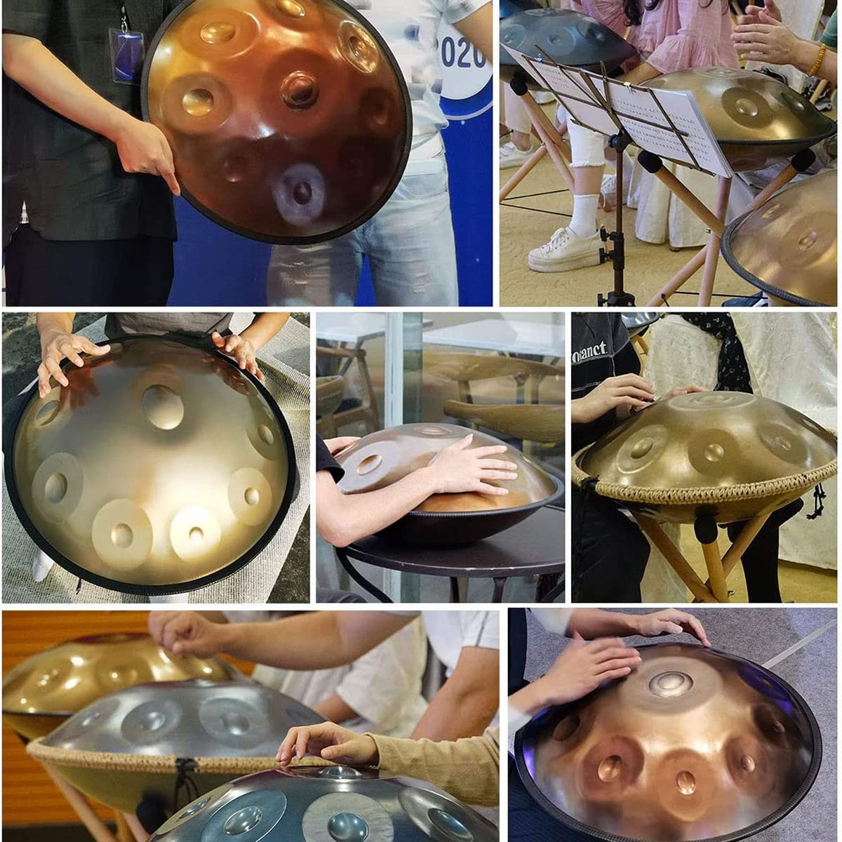 Amazon.co.jp: Golden Handpan Drum, Percussion, Hand Pan Steel Drum