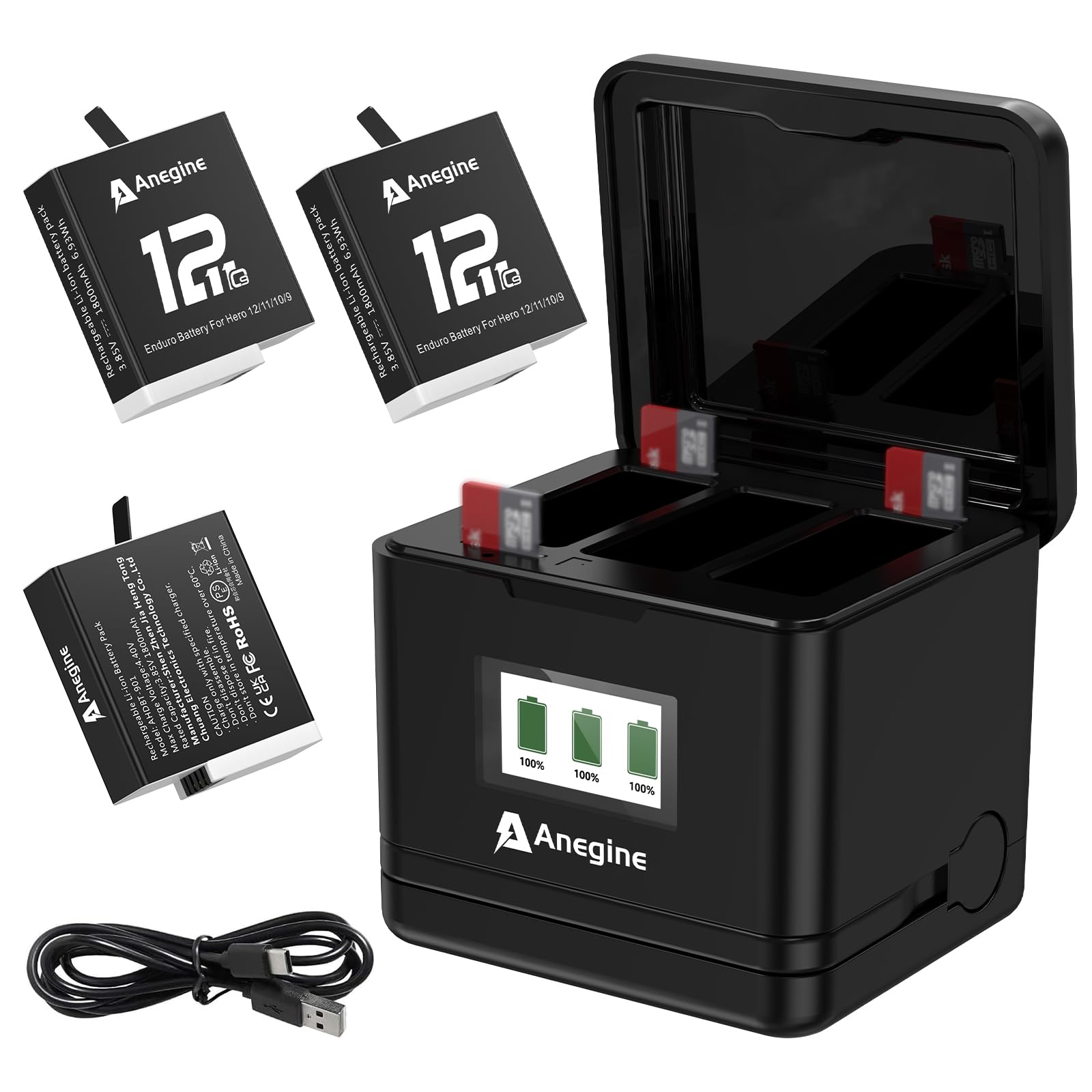 Amazon.co.jp: Anegine Go Pro Hero 12 11 10 9 寒冷地 Enduro