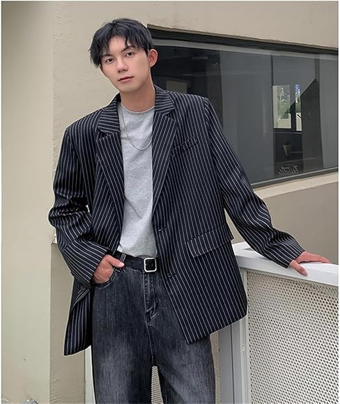 オーバーサイズジャケット/ストライプ