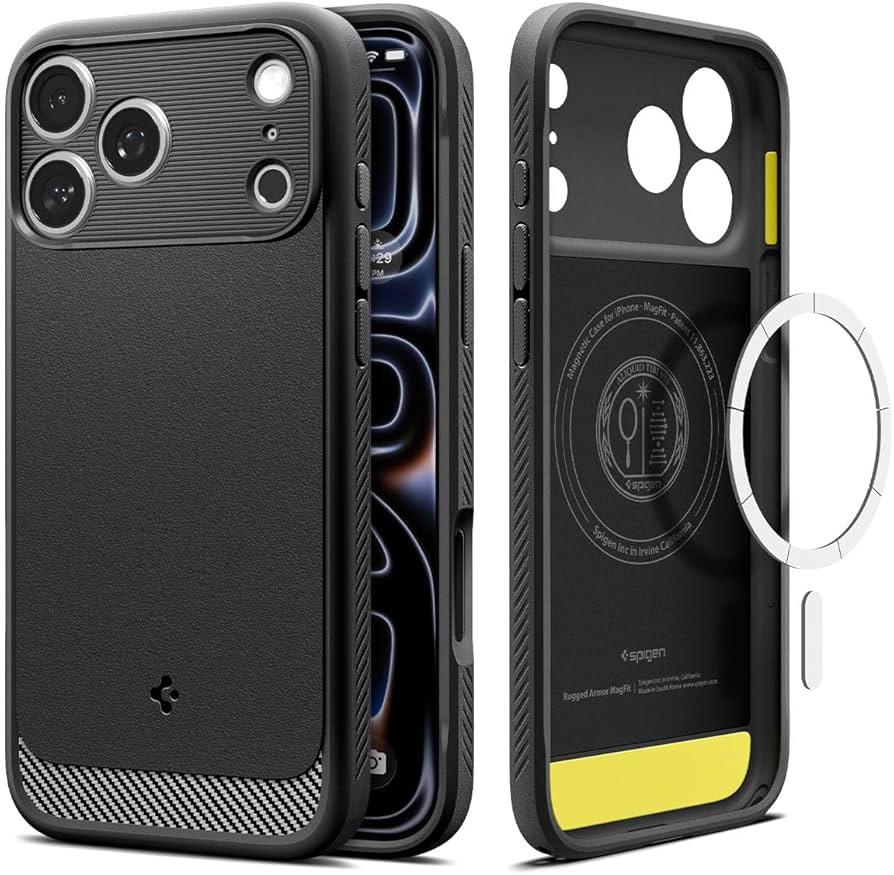 Amazon.com: Spigen for iPhone 17 Pro Max Case, Rugged Armor MagFit