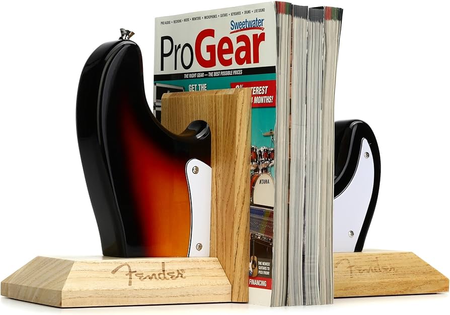 Amazon.com: Fender Stratocaster Body Bookends, Sunburst : Office