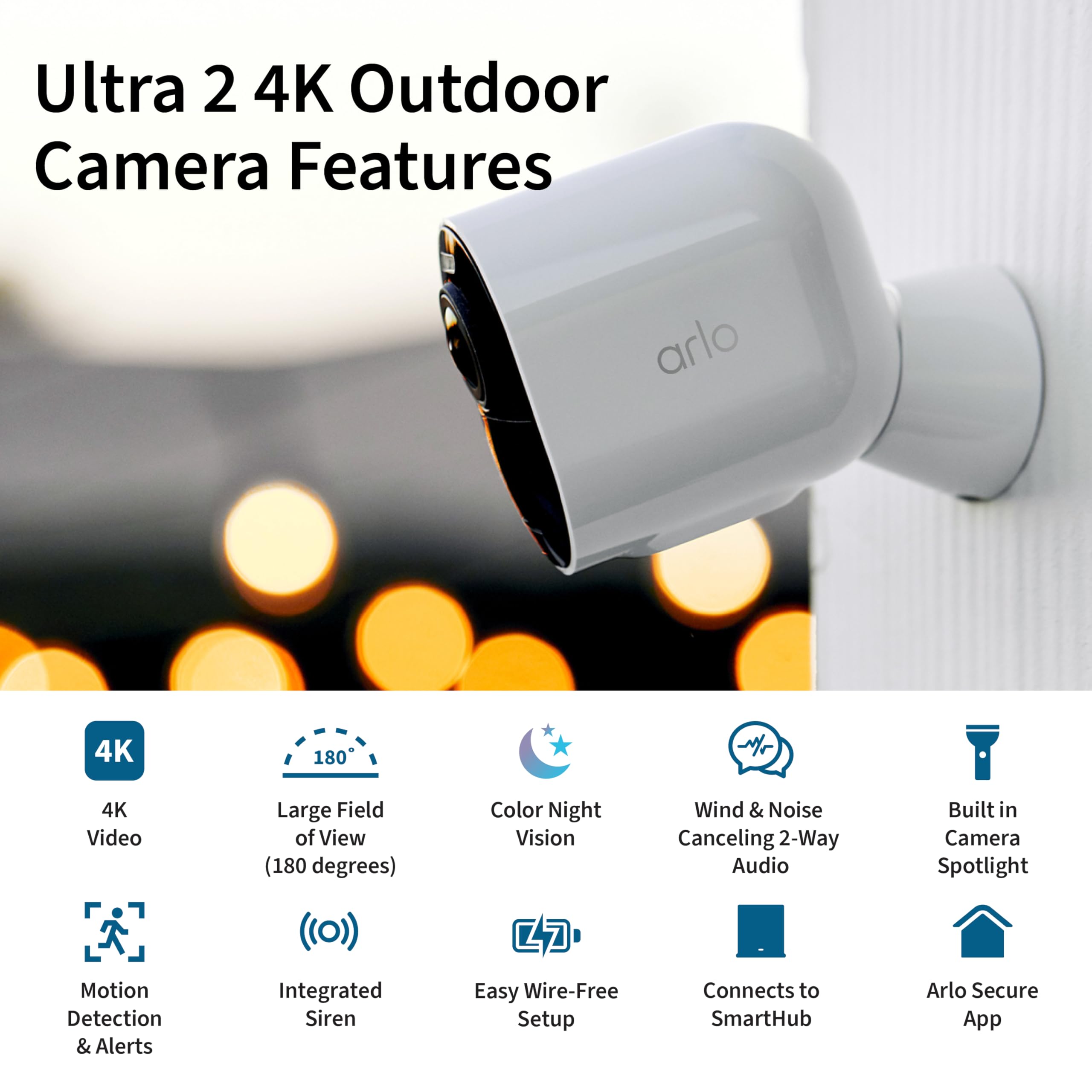 Amazon.com: Arlo Ultra 2 Spotlight Camera 4K HDR (3 Cameras