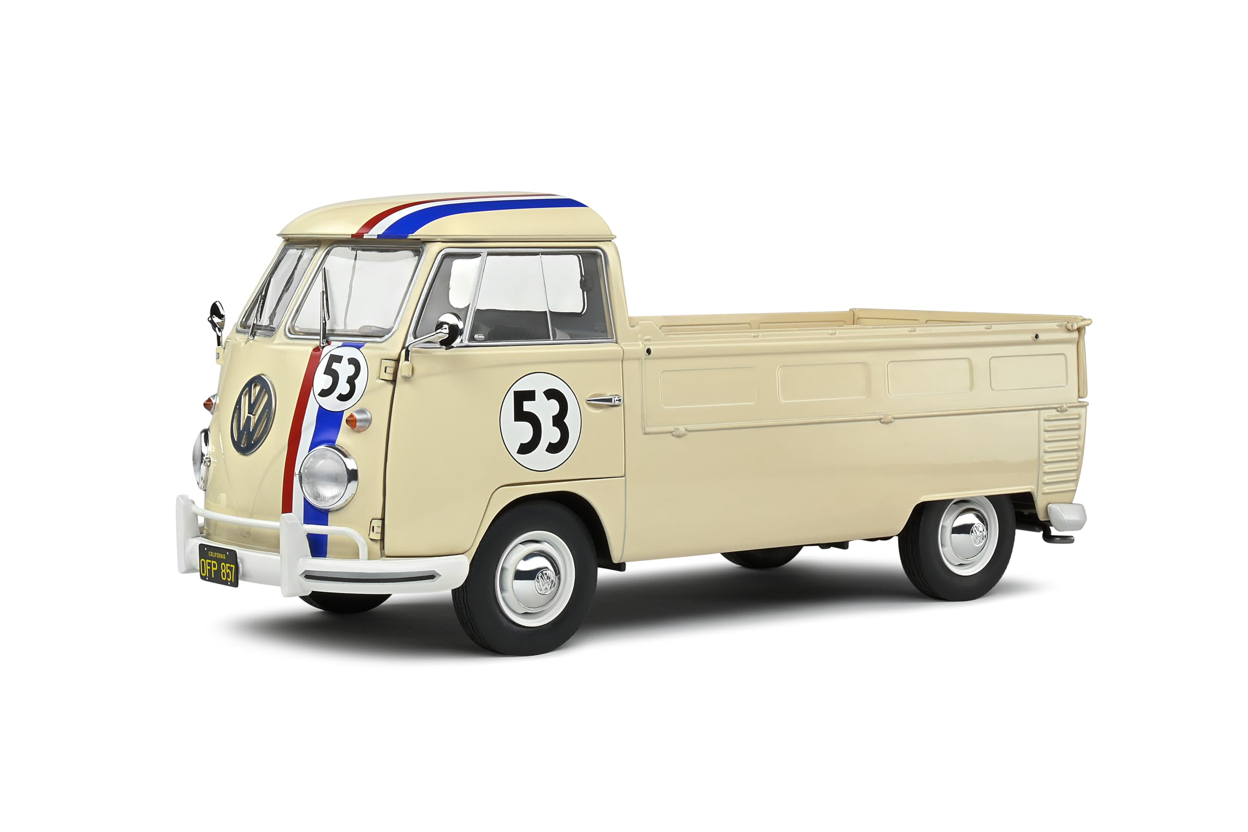 Amazon.com: SOLIDO 1:18 Volkswagen T1 Pick UP Racer 53 Beige 1950