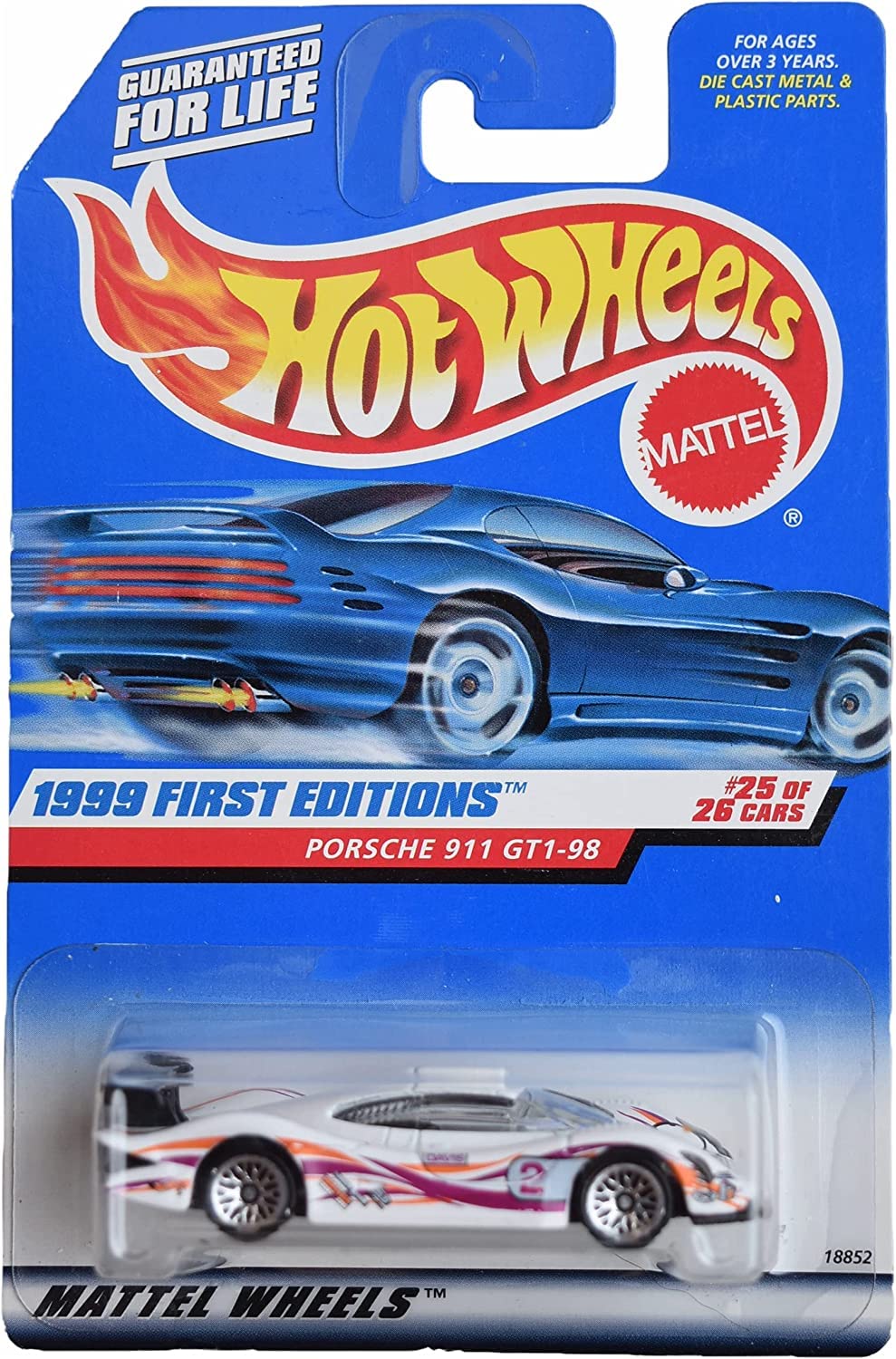 Amazon.com: Hot Wheels Porsche 911 GT1-98, White, 1999 First