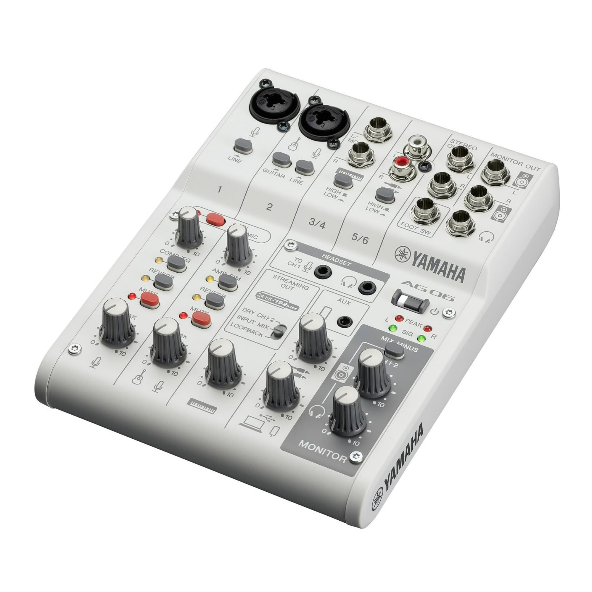 Amazon.com: Yamaha AG06MK2 White 6-Channel Live Streaming Loopback
