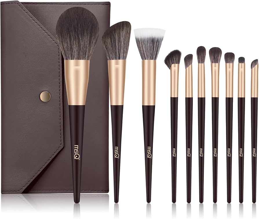 Amazon.co.jp: MSQ メイクブラシ 10本セット 化粧ポーチ付き 化粧