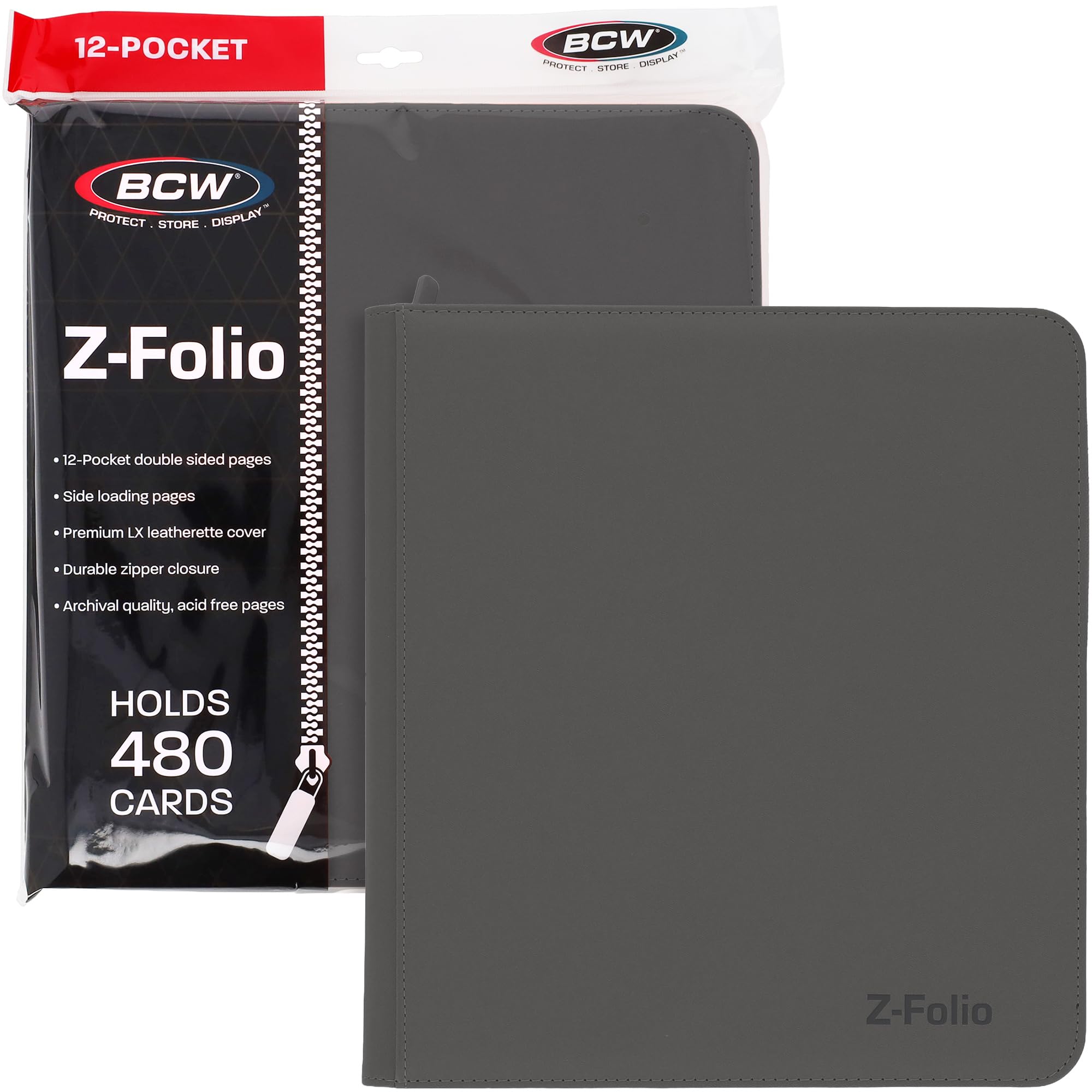 Amazon.com: BCW Z-Folio LX Zipper Portfolio - Premium Gray