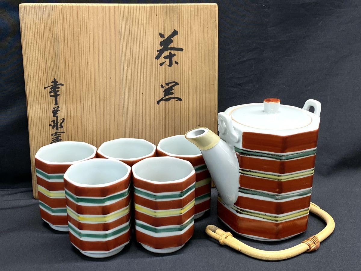 ◇k206◇ 茶道具 嘉祥 呉須赤絵蓋置 ◇k206◇ 茶道具 嘉祥 呉須赤絵蓋