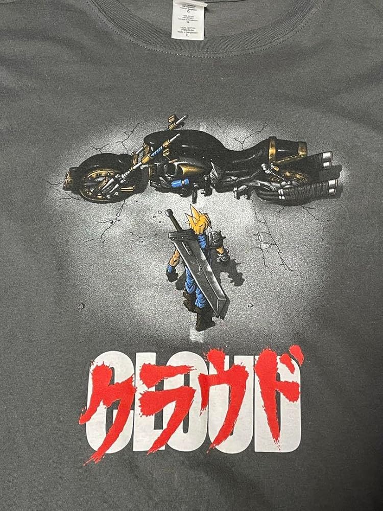 Amazon.co.jp: クラウド AKIRA パロディ Tシャツ : ホビー