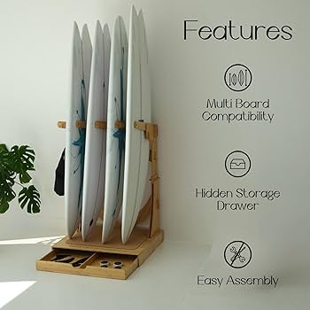 Amazon | LISS(リス) Spiritラック 縦型 サーフボードラック スタンド