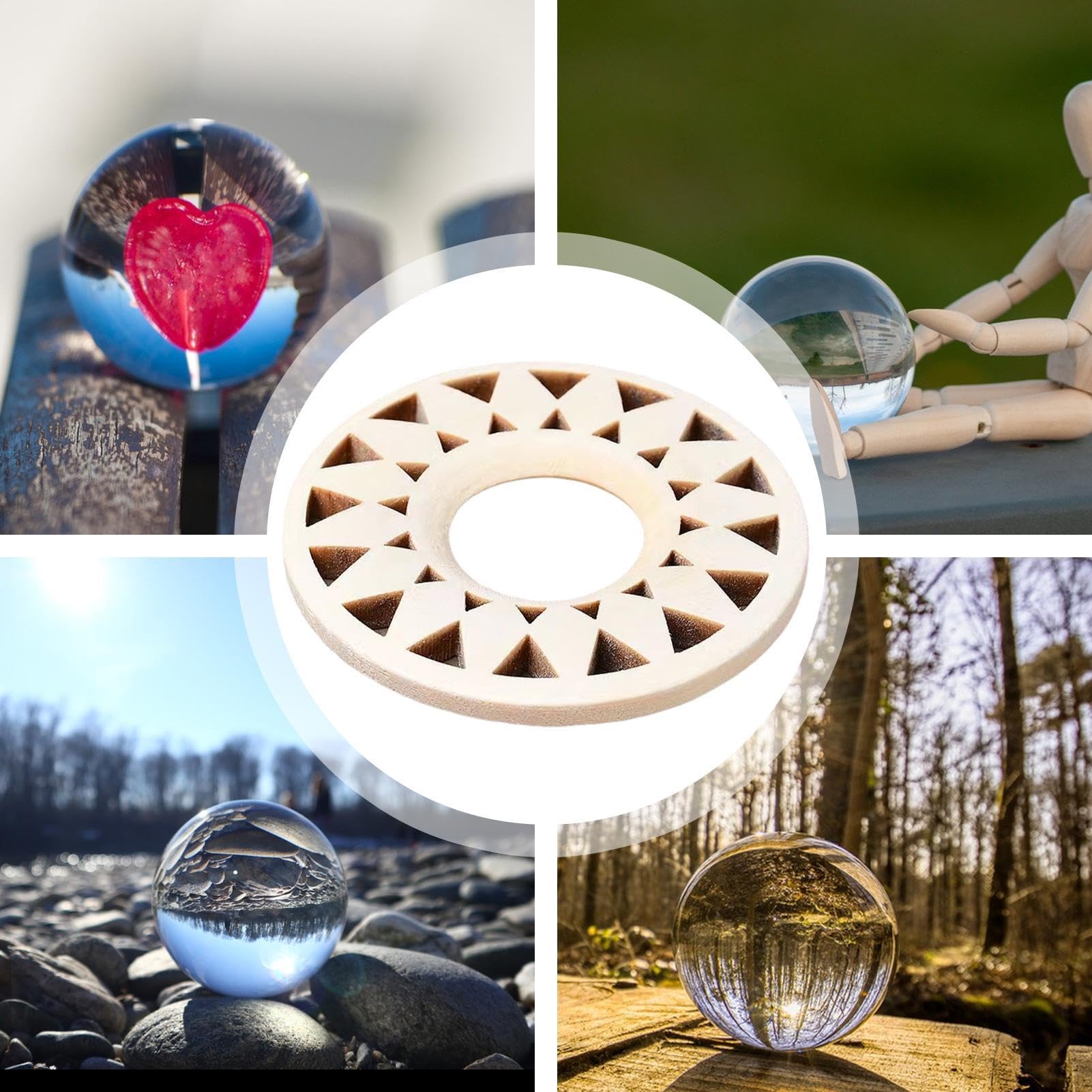 Amazon.co.jp: 木製水晶玉スタンド、水晶玉ベース | 宝石ディスプレイ