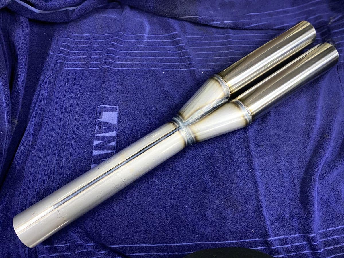 Amazon | デュアルマフラー 76.3φ 旧車 ツイン gx jzx ブタ目 ブタケツ